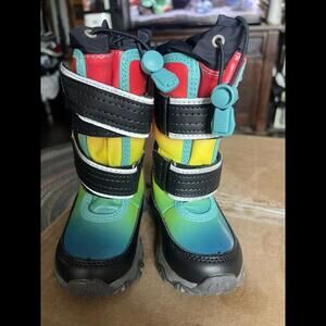 Rainbow Kids Snow Flurry‎ Insulated Winter Boots Lands End Toddler 6M